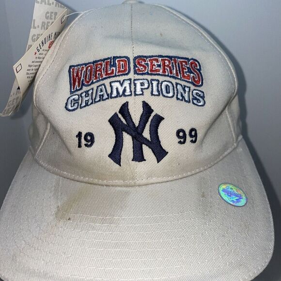 NEW YORK YANKEES WORLD SERIES CHAMPIONS 1999 TEAM MLB HAT CAP C STORE RARE LOGO - Picture 2 of 7